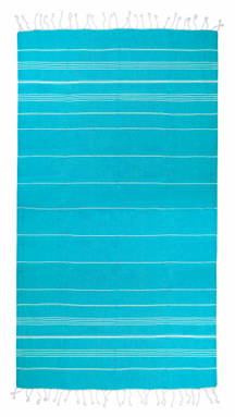 Basic hammam towel | 100 x 180 cm | 150 g/m2 - Turquoise/white