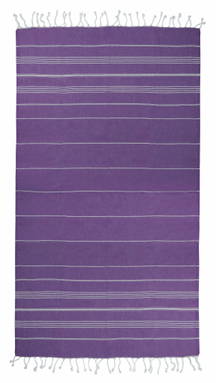 Basic hammam towel | 100 x 180 cm | 150 g/m2 - Purple/white