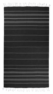 Basic hammam towel | 100 x 180 cm | 150 g/m2 - Black/white