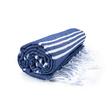 Basic hammam towel | 100 x 180 cm | 150 g/m2 - Navy blue/white