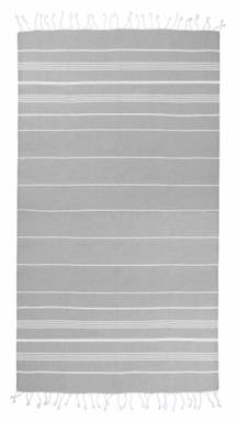 Basic hammam towel | 100 x 180 cm | 150 g/m2 - Light grey/white