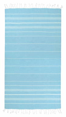 Basic hammam towel | 100 x 180 cm | 150 g/m2 - Light blue/white