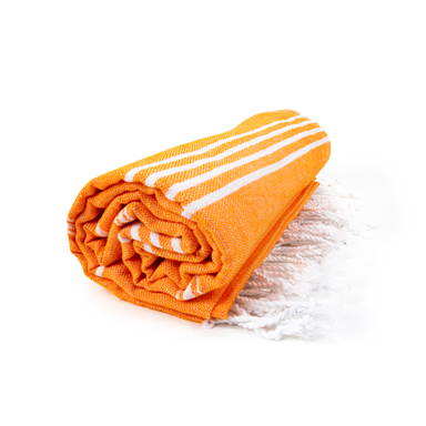 Basic hammam towel | 100 x 180 cm | 150 g/m2 - Orange/white