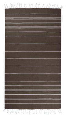 Basic hammam towel | 100 x 180 cm | 150 g/m2 - Brown/white
