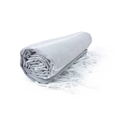 Basic hammam towel | 100 x 180 cm | 150 g/m2 - Light grey/white