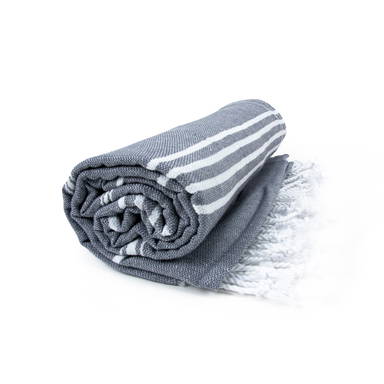 Basic hammam towel | 100 x 180 cm | 150 g/m2 - Anthracite/white