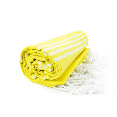 Basic hammam towel | 100 x 180 cm | 150 g/m2 - Yellow/white