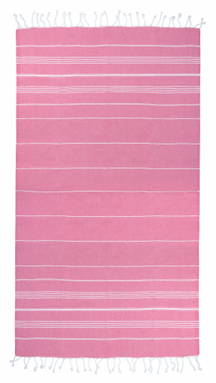 Basic hammam towel | 100 x 180 cm | 150 g/m2 - Pink/white