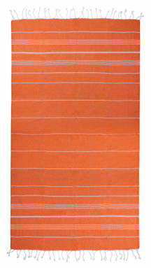 Basic hammam towel | 100 x 180 cm | 150 g/m2 - Orange/white