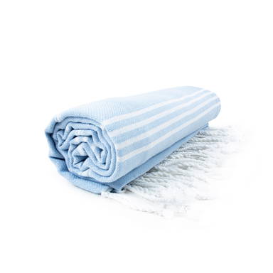 Basic hammam towel | 100 x 180 cm | 150 g/m2 - Light blue/white
