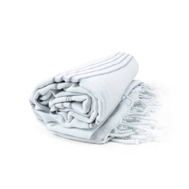 Basic hammam towel | 100 x 180 cm | 150 g/m2 - White/grey
