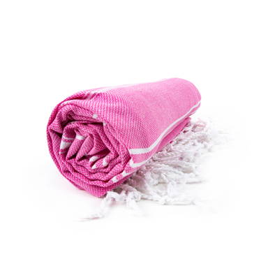Basic hammam towel | 100 x 180 cm | 150 g/m2 - Pink/white
