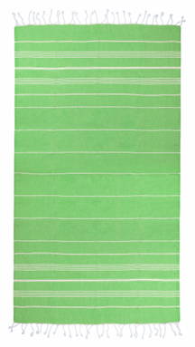 Basic hammam towel | 100 x 180 cm | 150 g/m2 - Lime green/white