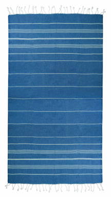 Basic hammam towel | 100 x 180 cm | 150 g/m2 - Blue/white
