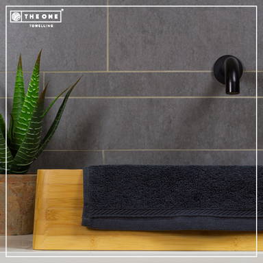 Serviette en coton biologique | 50 x 100 cm | 550 gr/m2 - Anthracite