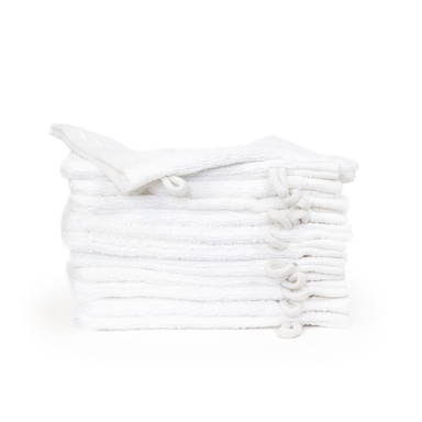 Gant de toilette en coton bio | 550 gr/m2 - Blanc