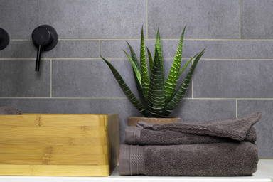Gant de toilette en coton bio | 550 gr/m2 - Anthracite