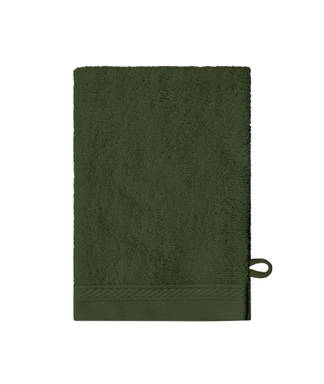 Gant de toilette en coton bio | 550 gr/m2 - Vert olive