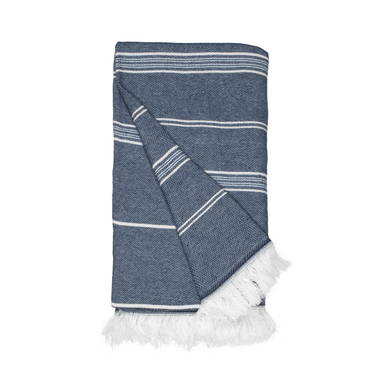 Recycled hamam doek | 100 x 180 cm | 300 g/m2 - Navy blue