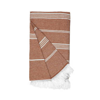 Recycled hamam doek | 100 x 180 cm | 300 g/m2 - Rust orange