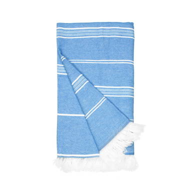 Recycled hamam doek | 100 x 180 cm | 300 g/m2 - Cobalt blue