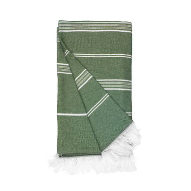 Recycled hamam doek | 100 x 180 cm | 300 g/m2 - Olive green