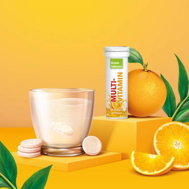 Koker met 10 multivitamine bruistabletten - Standaard
