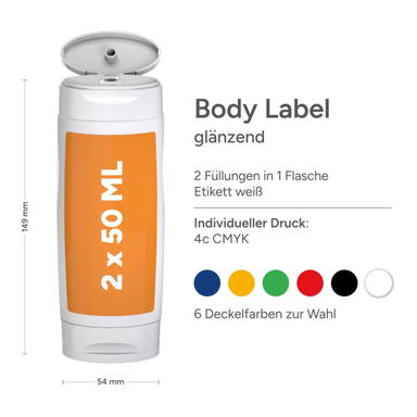 Duopack tube zonnebrancrème en aftersun | factor 30 voor gevoelige huid | 2 x 50 ml in 1 tube - Standaard