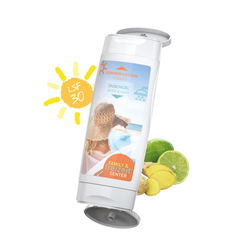 Duopack tube zonnebrancrème en douchegel gember-limoen | factor 30 voor gevoelige huid | 2 x 50 ml in 1 tube