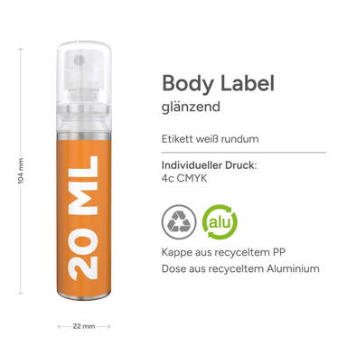 Sunscreen spray | factor 50 | 20 ml - Body label