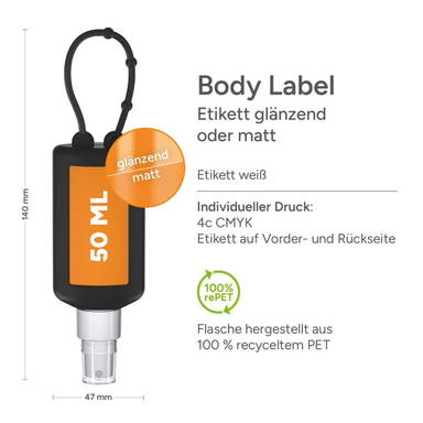 Bumper sunscreen spray | factor 50 | 50 ml - Black