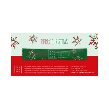 Theestick voor 1 kop thee met kaart - Tea flyer din lang