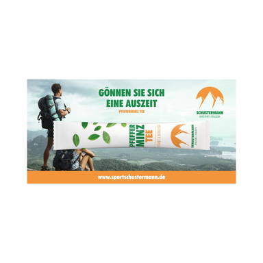 Theestick voor 1 kop thee met kaart - Tea flyer din lang