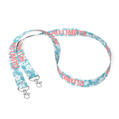 Vollfarbiges Lanyard mit 2 Haken - Vollfarbe