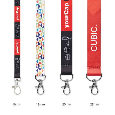 Vollfarbiges Lanyard mit 2 Haken - Vollfarbe