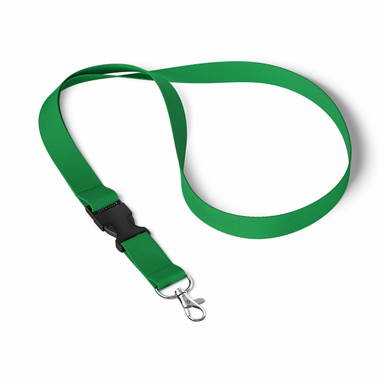 Polyester lanyard with buckle - Classic green