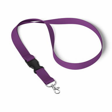 Polyester lanyard with buckle - Deep purple
