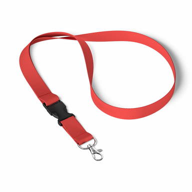 Polyester lanyard with buckle - Red orange
