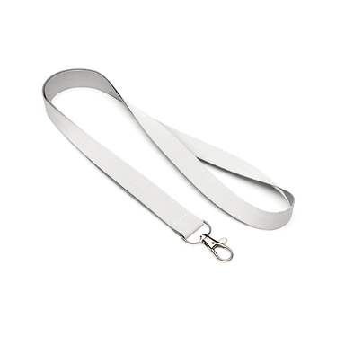 Polyester-Lanyard aus recycelten PET-Flaschen - Weiß