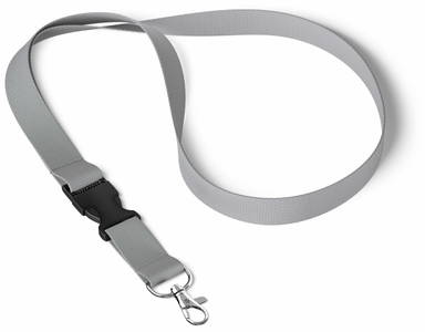 Lanière en polyester de bouteilles en plastique recyclées avec boucle - Gris froid 6 c