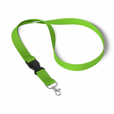 Polyester lanyard van gerecycelde petflessen met buckle - Limoengroen