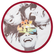 Opvouwbare frisbee met full color print 25 cm - Wijn rood