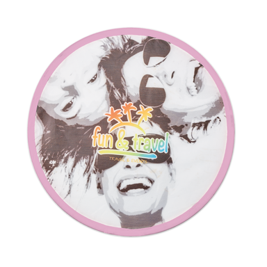 Collapsible frisbee with full-color print 25 cm - Blush pink