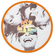 Opvouwbare frisbee met full color print 25 cm - Warm oranje