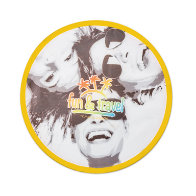 Collapsible frisbee with full-color print 25 cm - Sunny yellow