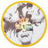 Opvouwbare frisbee met full color print 25 cm - Zonnig geel