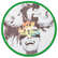Opvouwbare frisbee met full color print 25 cm - Felgroen