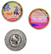Ronde metalen pin met doming