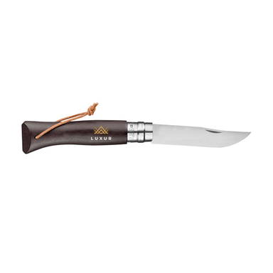 Opinel Colorama No 08 zakmes in een  riemetui