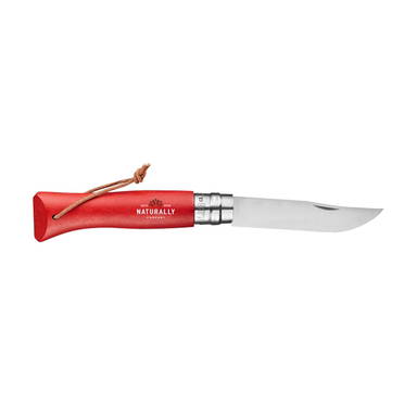 Opinel Colorama No 08 zakmes in een  riemetui